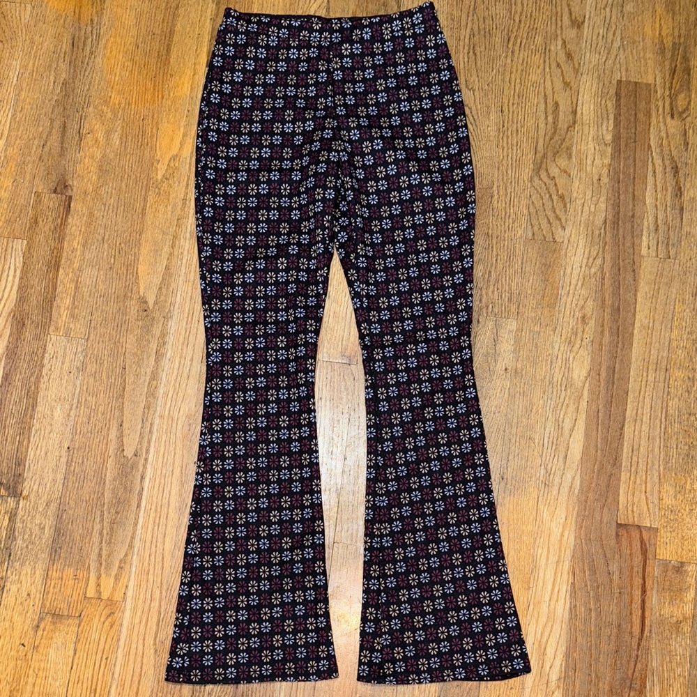 RSQ Black and Pink Floral Pants
